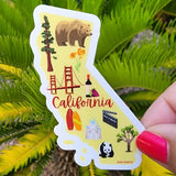 California Iconic Things Sticker